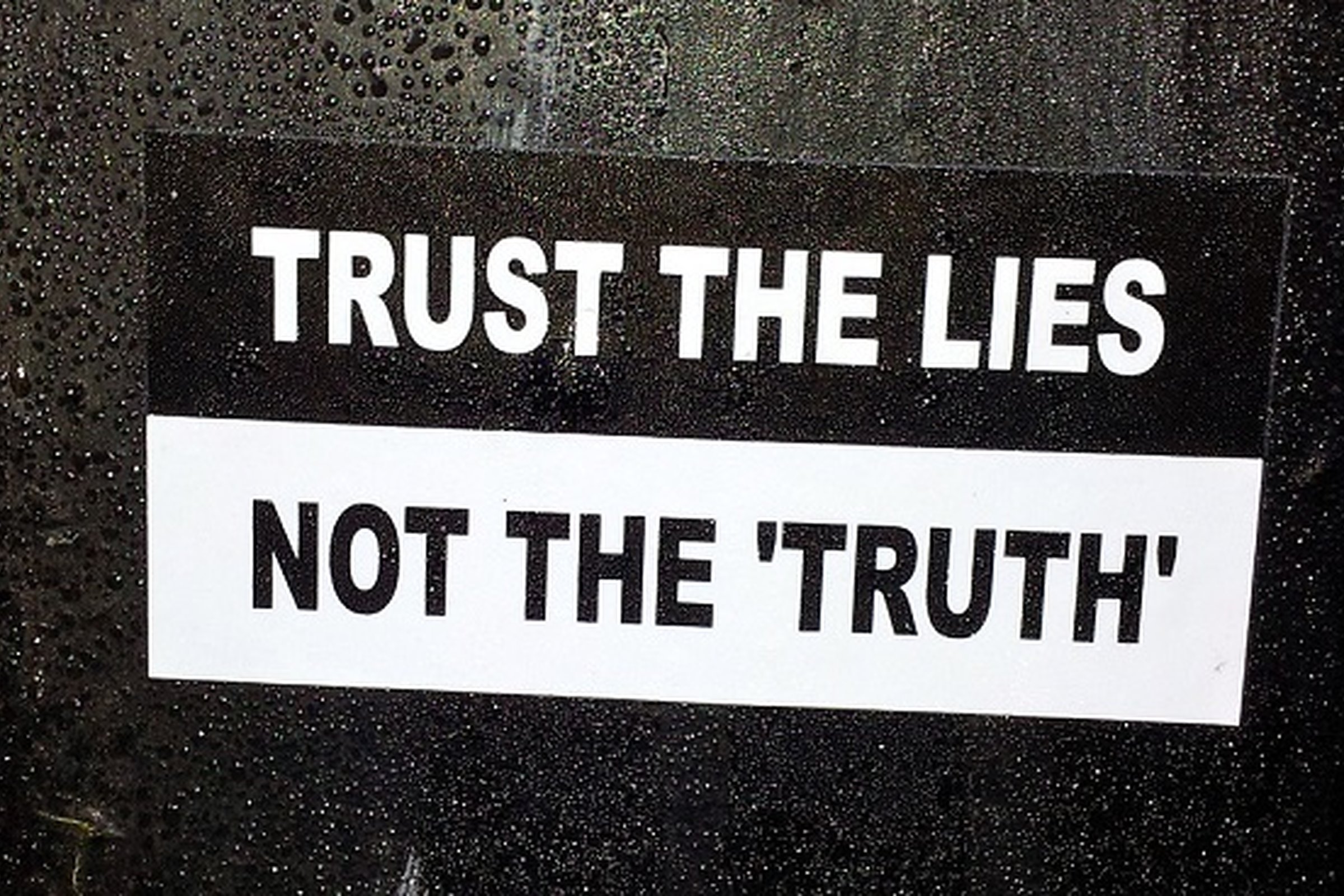 A post&ndash;truth too far