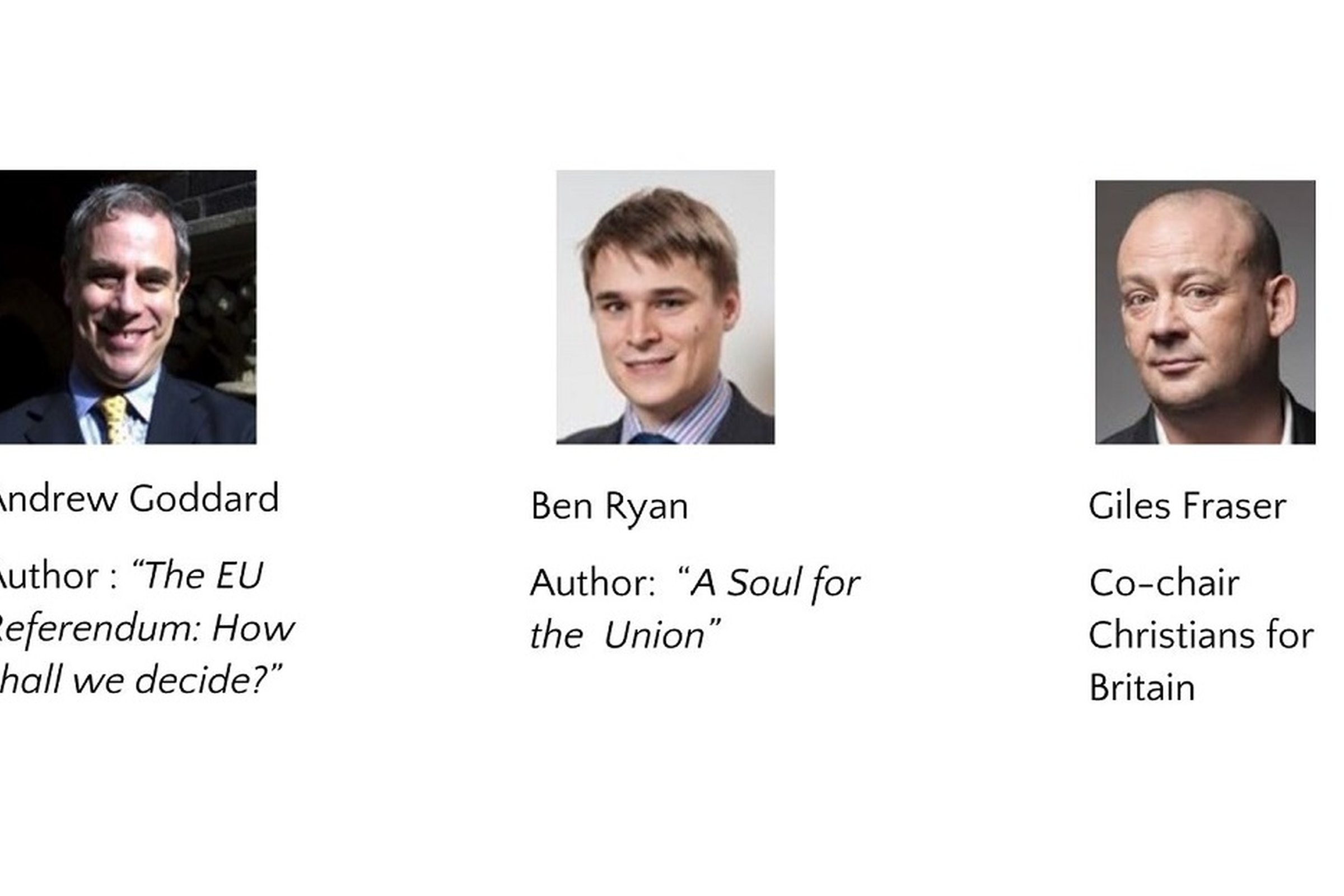 The EU Referendum: Remain or Leave? Christian Voices