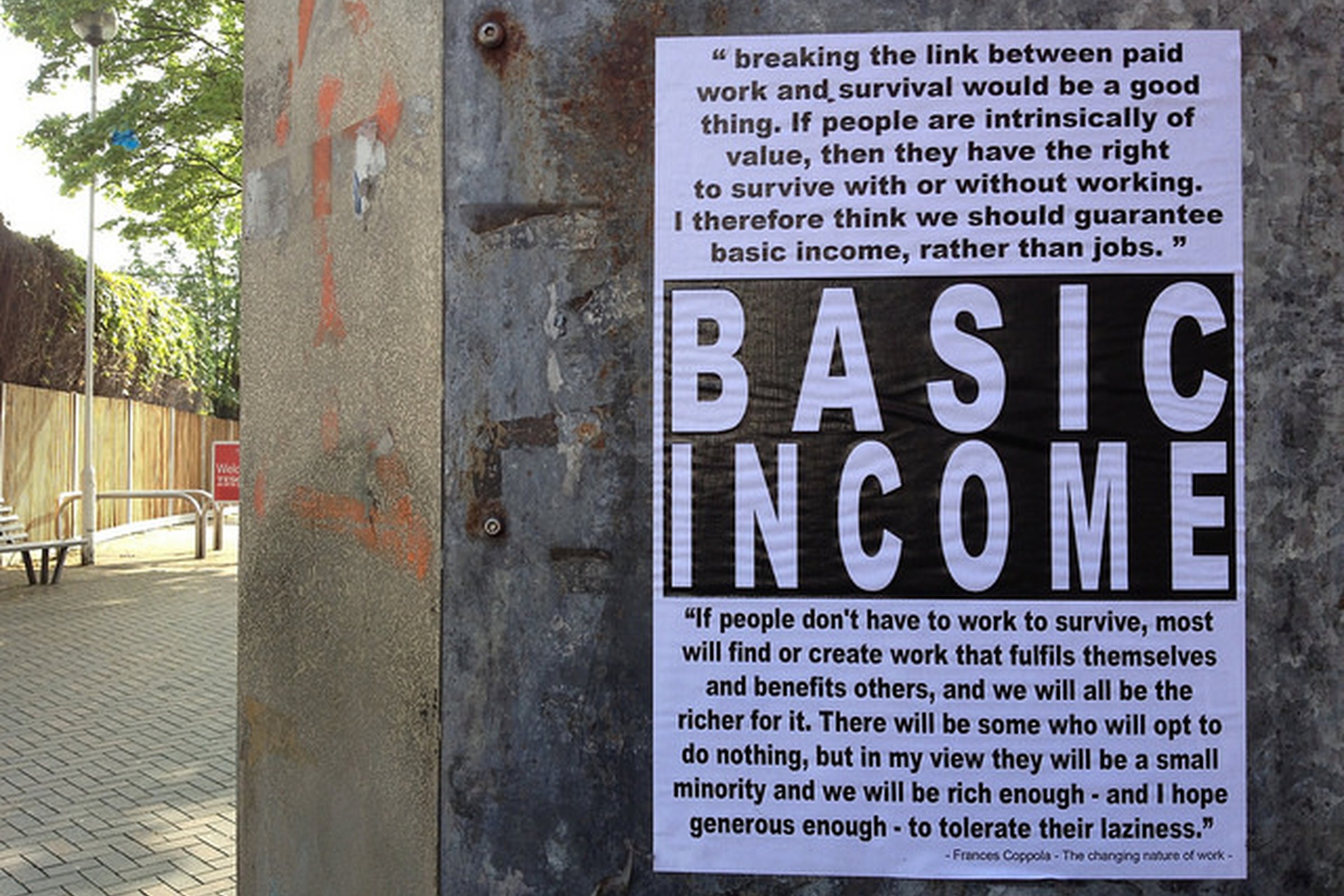 Giving everyone some money: A Christian thing to do?