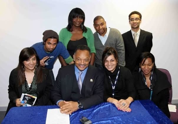 Chine McDonald meeting Jesse Jackson in 2009